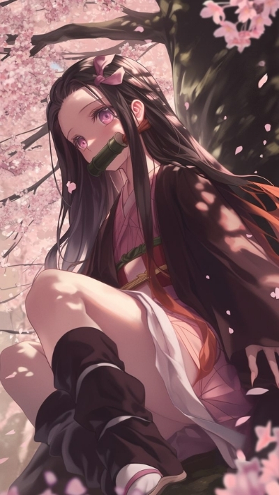 Wallpaper nezuko lung linh dễ thương cho dế