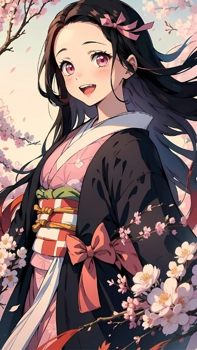 Ảnh nền nezuko cute đáng yêu cho máy