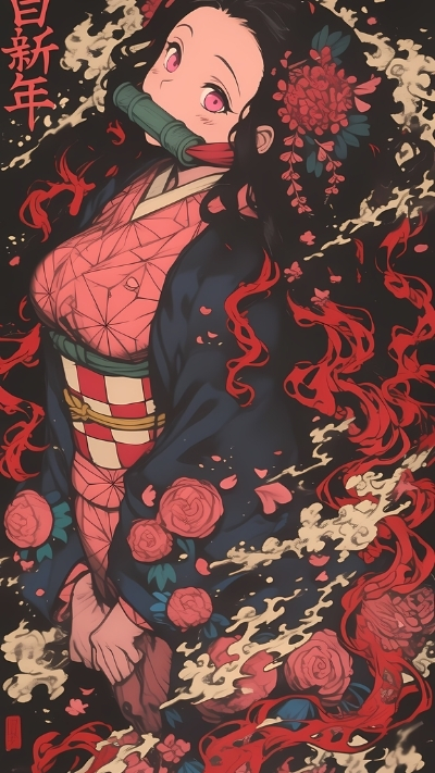 Wallpaper nezuko cute ấn tượng cho điện thoại