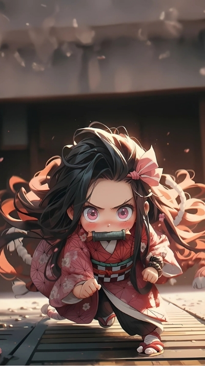 Background nezuko xinh xắn cực dễ thương cho máy