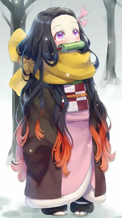 Ảnh nền nezuko đáng yêu lung linh cho điện thoại