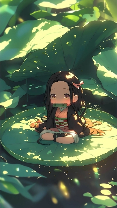 Ảnh nền nezuko chi bi đẹp 4K cho dế yêu