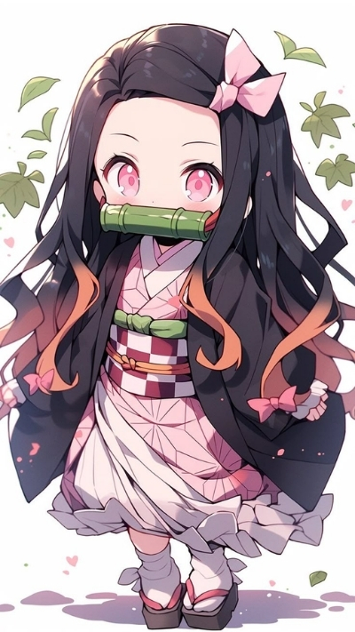 Wallpaper nezuko chibi cực xinh cho smartphone