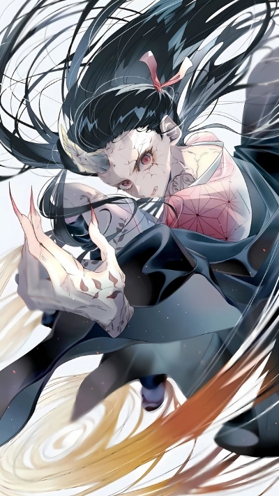 Background nezuko siêu ngầu ấn tượng cho mobile