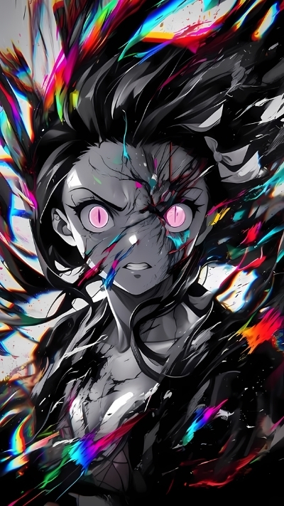 Ảnh nền nezuko ngầu đẹp mạnh mẽ cho điện thoại