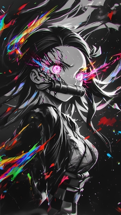 Ảnh nền nezuko chiến đấu cực ngầu cho smartphone