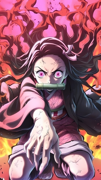 Ảnh nền nezuko chiến đấu siêu chất cho máy