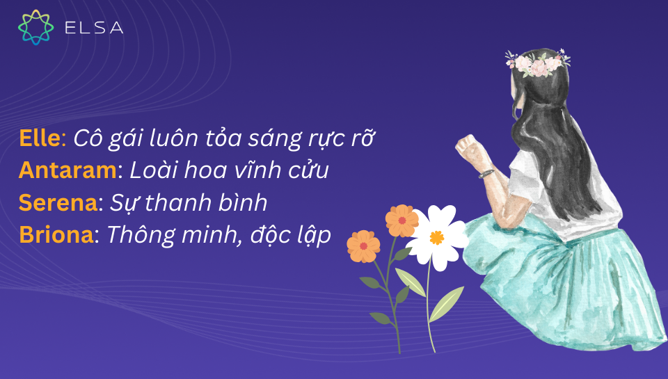 Những tên tiếng Anh cho nữ được ưa chuộng nhất