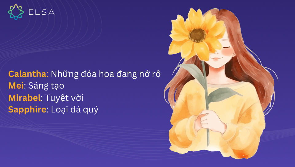 Những tên tiếng Anh cho nữ cao quý