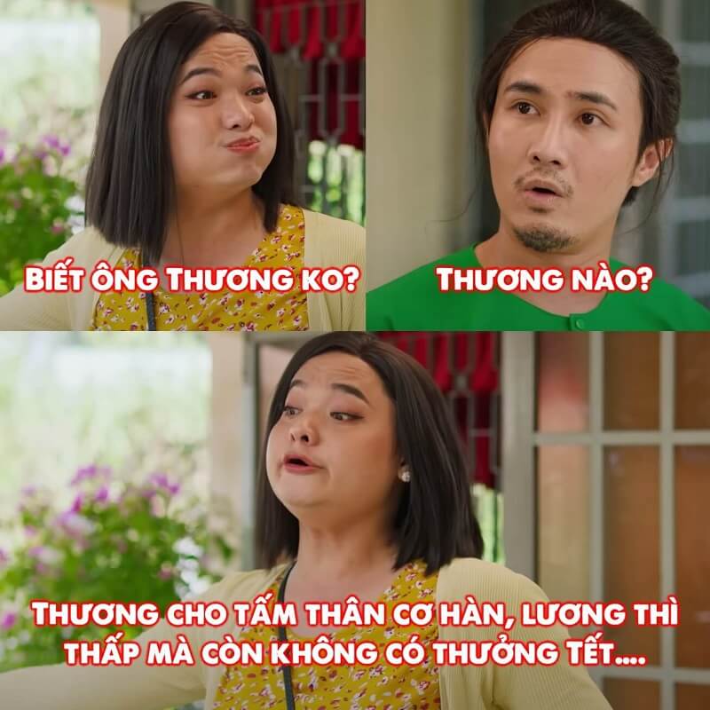 Meme Tết về lương tháng 13