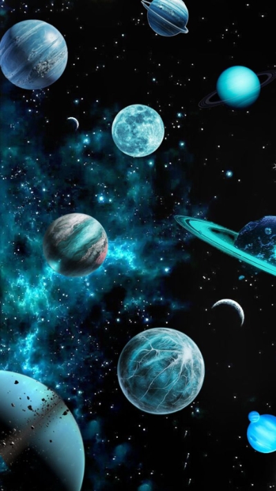 ảnh nền vũ trụ xanh dương