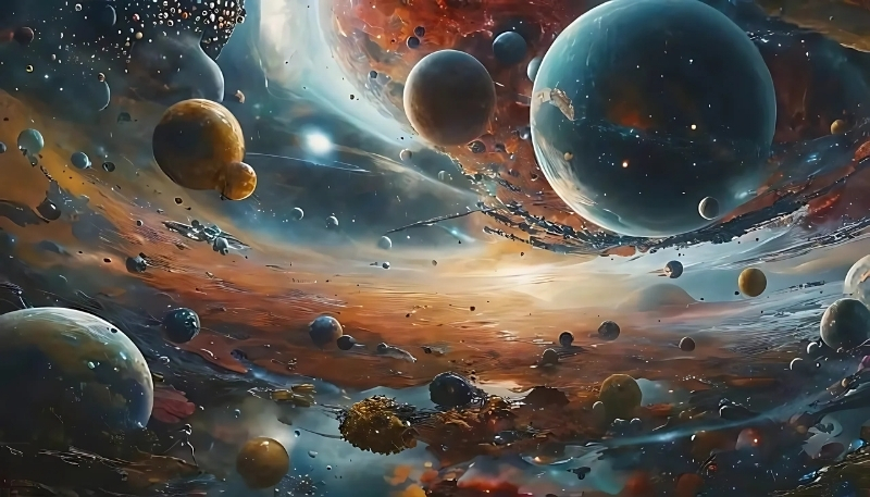 ảnh nền vũ trụ máy tính đa sắc