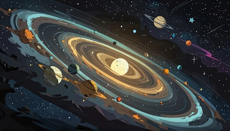 ảnh nền vũ trụ máy tính hòa quyện