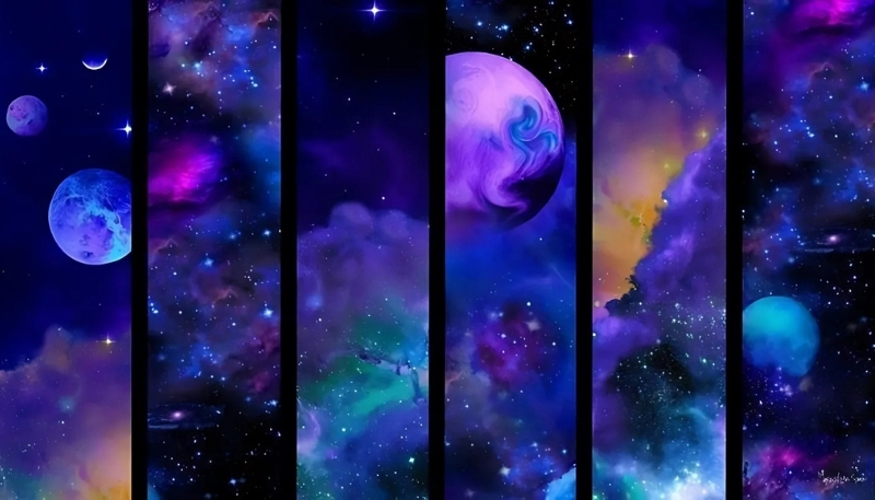 ảnh nền vũ trụ máy tính nhũ ánh sáng