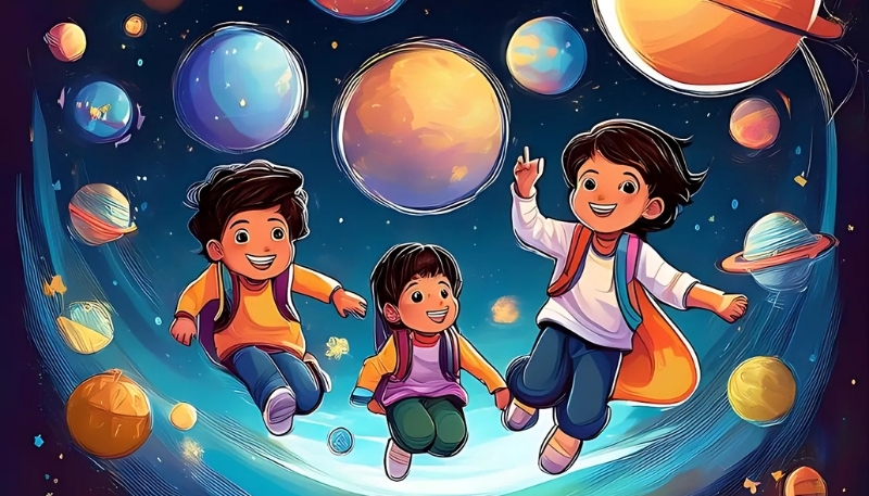 ảnh nền vũ trụ máy tính phi hành gia chibi