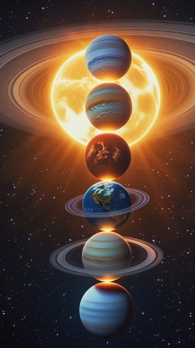 ảnh nền vũ trụ xếp chồng