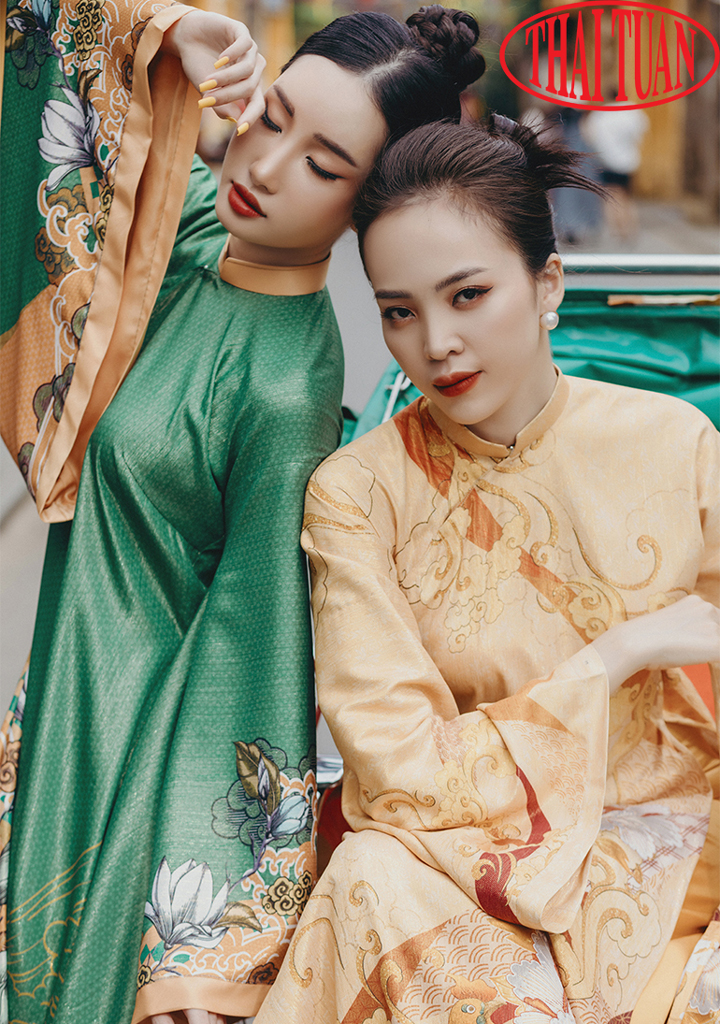 áo dài cổ trụ đẹp