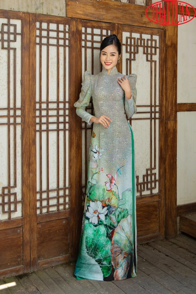 áo dài cổ tay phồng