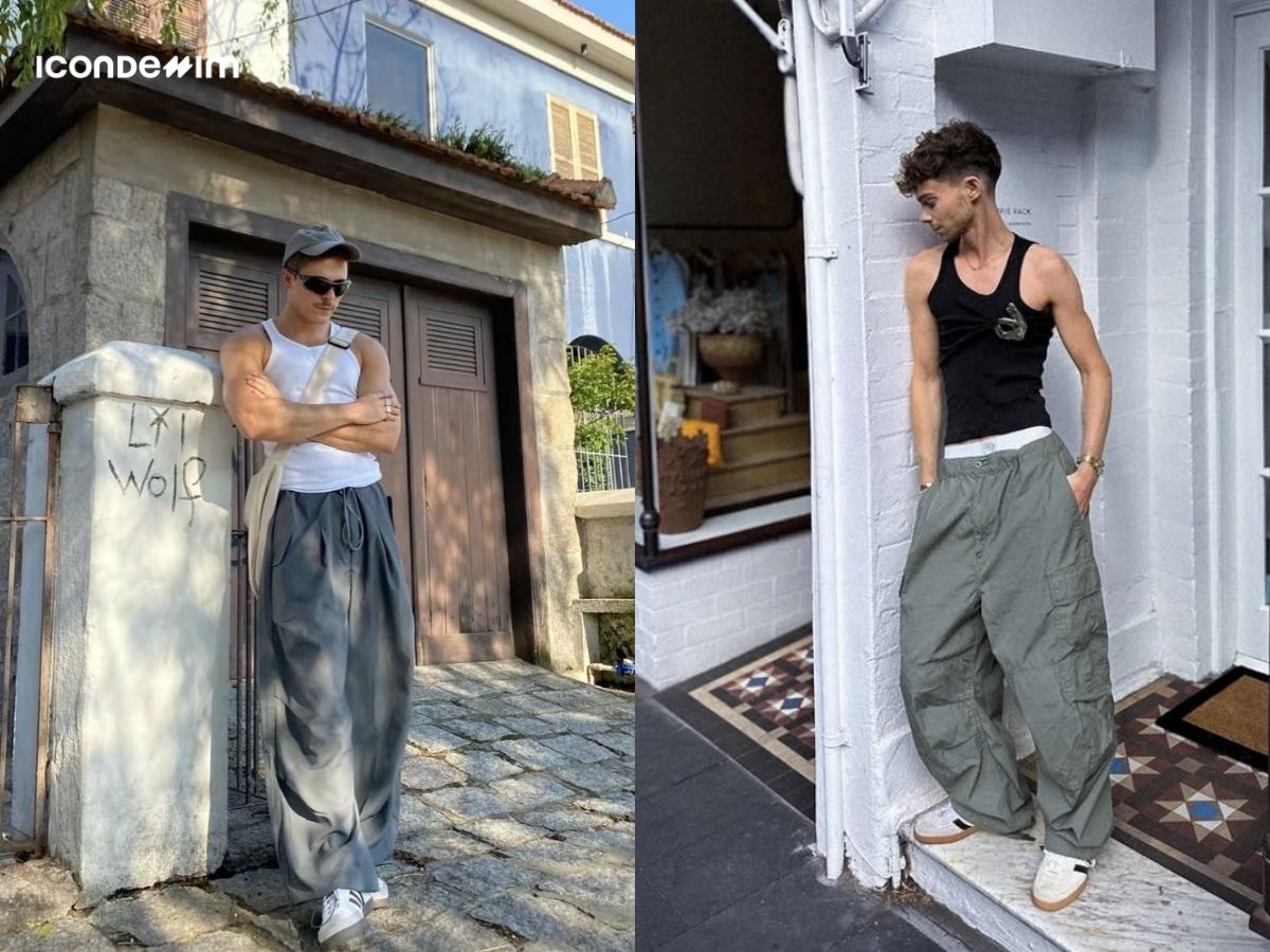 Phối quần baggy với áo ba lỗ