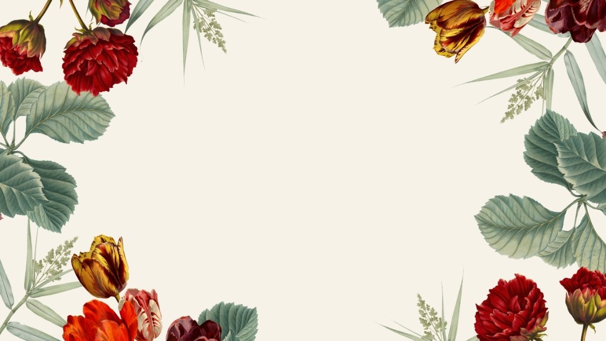 Background hoa lá sống động đẹp đơn giản