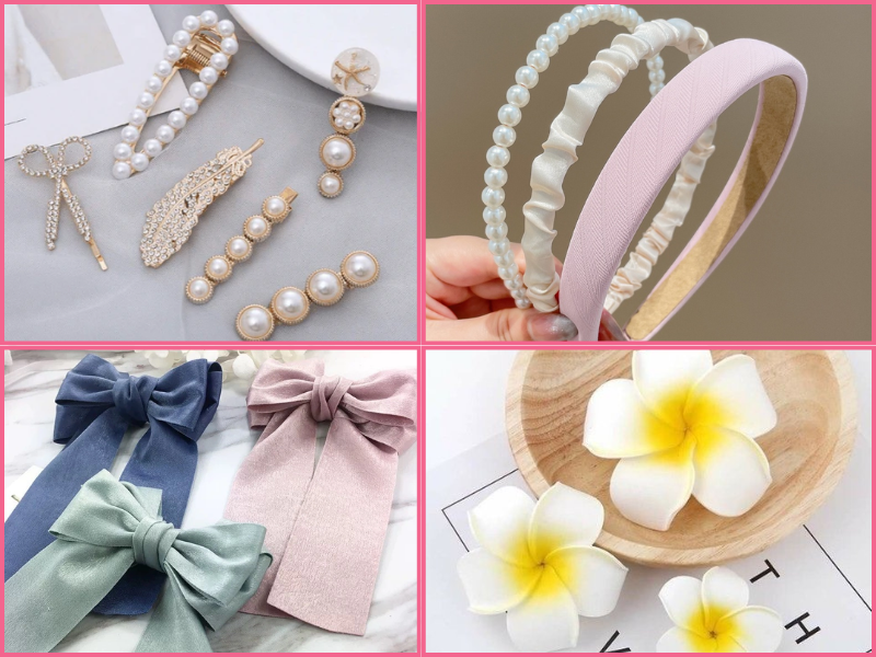 phụ kiện tóc mặc áo dài cách tân