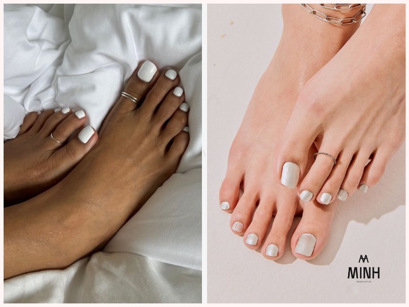 Móng chân màu xanh lam - lựa chọn hoàn hảo cho da ngăm