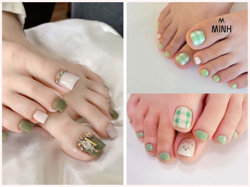 Sơn móng chân màu đỏ rượu đất sang chảnh