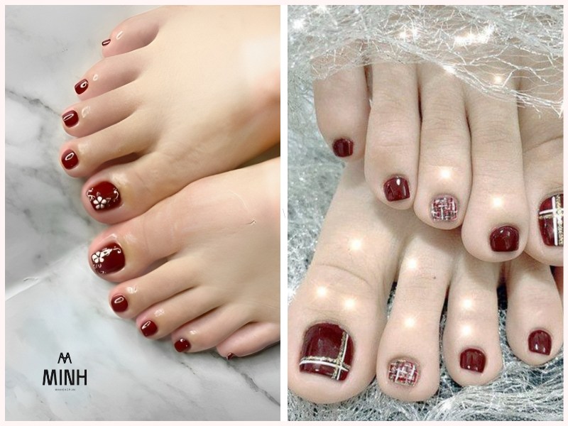 Sơn móng chân màu đen