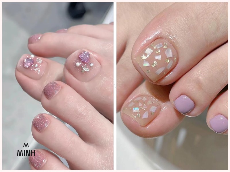 Sơn móng chân màu đen