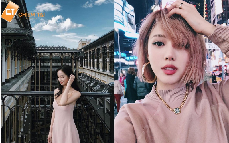 Vuốt nhẹ tóc 1 bên