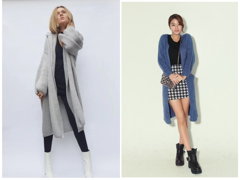 mẹo phối cardigan dài theo tỷ lệ cơ thể