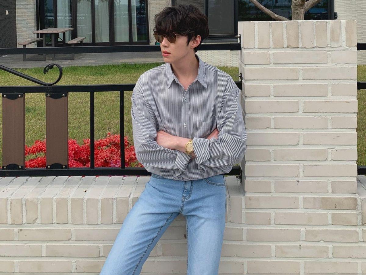 Thanh lịch và hiện đại với sơ mi dài tay phối cùng quần jean baggy