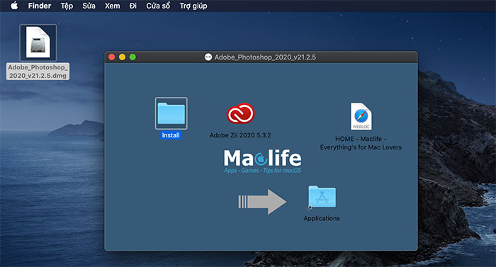 Hướng cách cài đặt photoshop miễn phí cho Macbook
