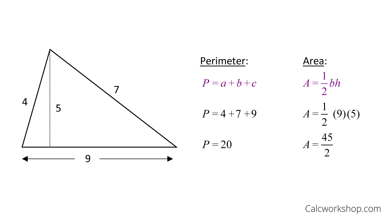 Công thức tính diện tích tam giác chi tiết