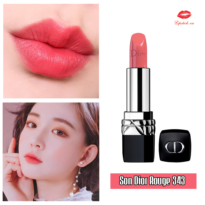 Son Dior Rouge 343 Panarea Màu Cam San Hô