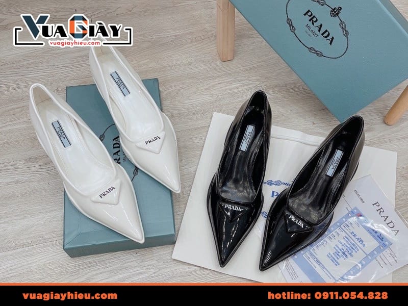 Giày cao gót Prada mũi nhọn