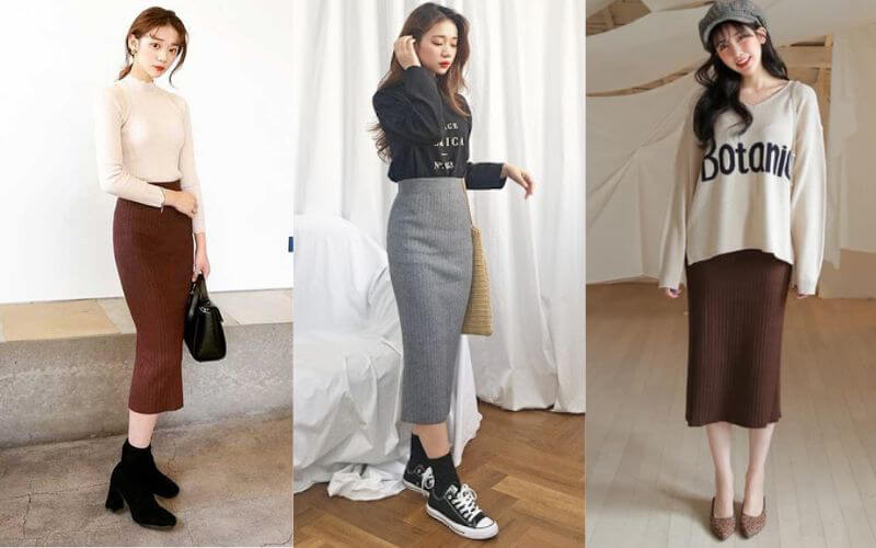 Chân Váy Len Mặc Với Áo Gì? 15+ Cách Phối Đồ Sang Trọng Tôn Dáng