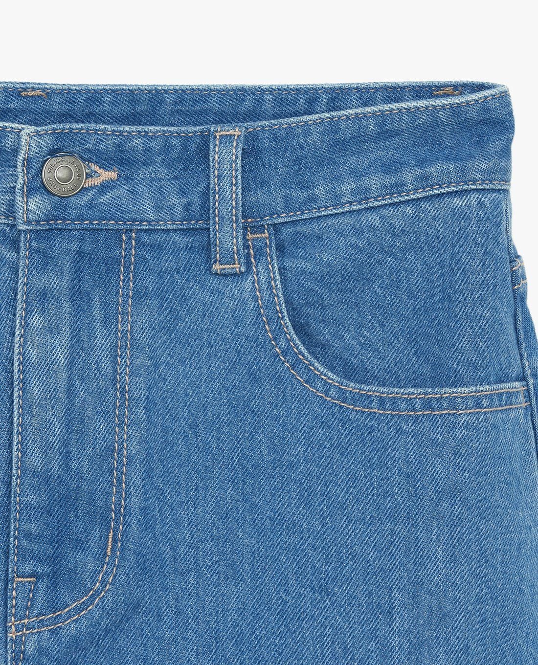 MLB - Chân váy denim mini phom chữ A thời trang