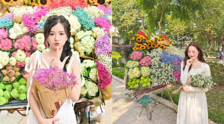 Bí kíp tạo dáng chụp ảnh đẹp với xe hoa mùa thu Hà Nội