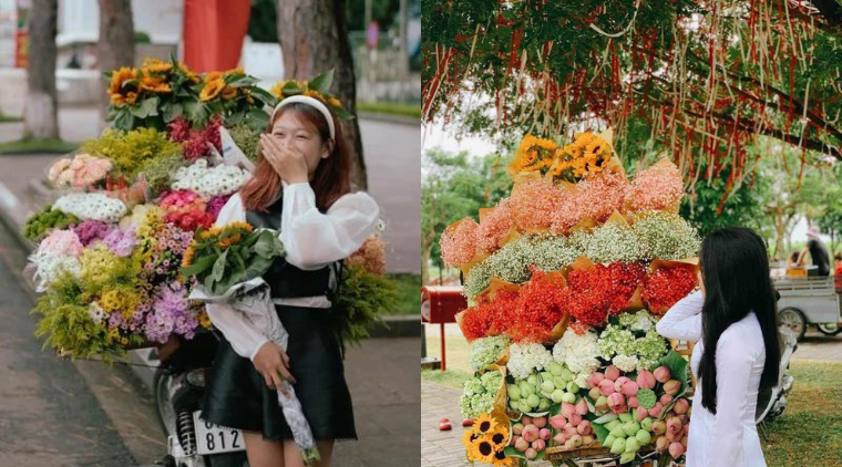 Bí kíp tạo dáng chụp ảnh đẹp với xe hoa mùa thu Hà Nội