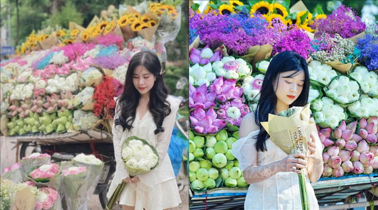 Bí kíp tạo dáng chụp ảnh đẹp với xe hoa mùa thu Hà Nội