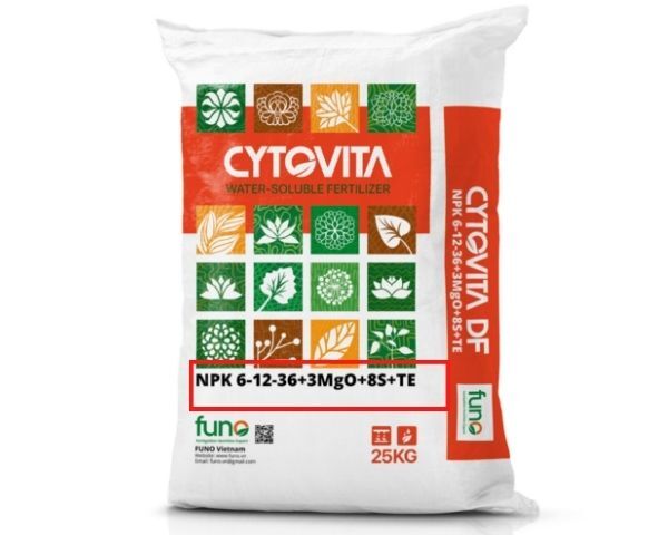 Phân bón CYTOVITA DF NPK 6-12-36+3MgO+8S+TE