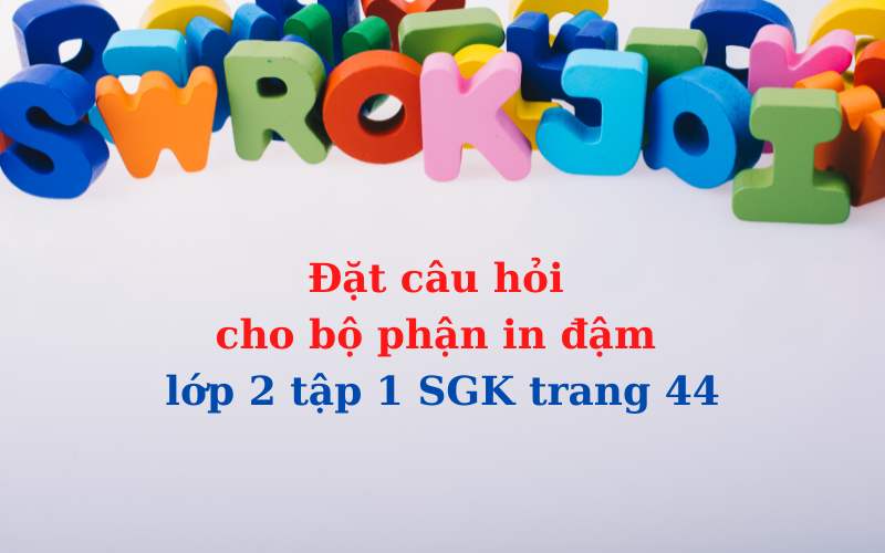 Cách đặt câu hỏi phần in đậm Tiếng Việt lớp 2 dễ hiểu nhất