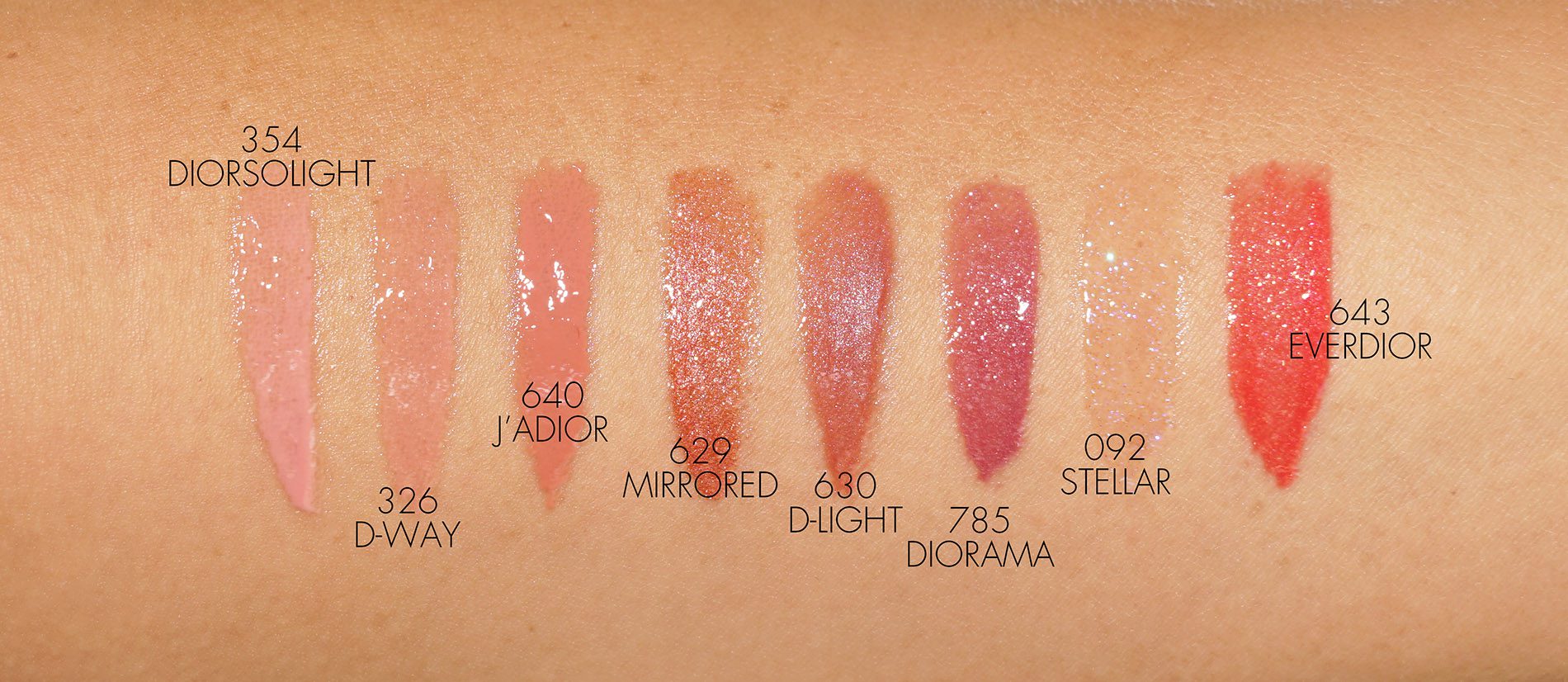 Dior Addict Stellar Halo Shine Lipstick swatches
