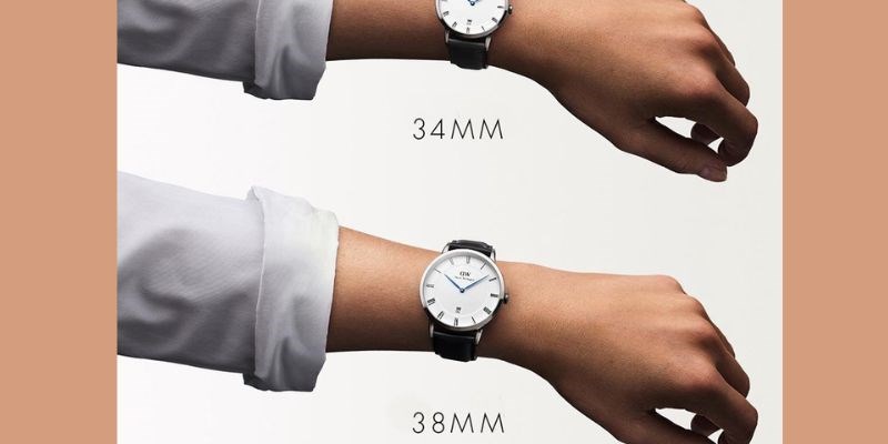 Nên chọn size đồng hồ phù hợp với cơ thể