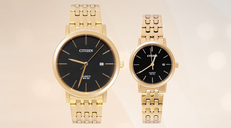 Đồng hồ đôi Citizen EU6092-59E/BI5072-51E có kiểu dáng trang nhã, tinh tế