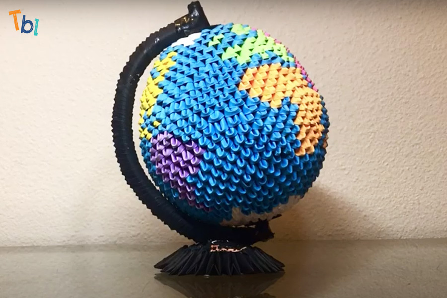 #3 Cách làm quả địa cầu bằng giấy cho trẻ DIY đơn giản nhất