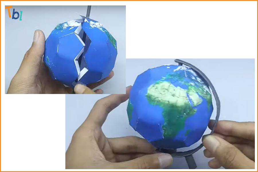#3 Cách làm quả địa cầu bằng giấy cho trẻ DIY đơn giản nhất