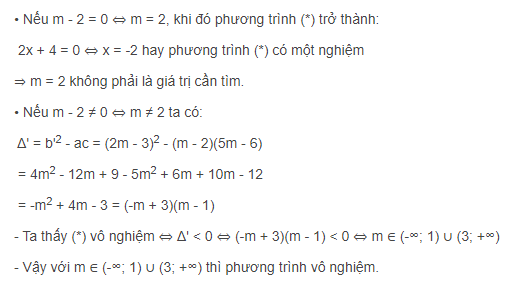 phương pháp giải ví dụ tam thức bậc hai