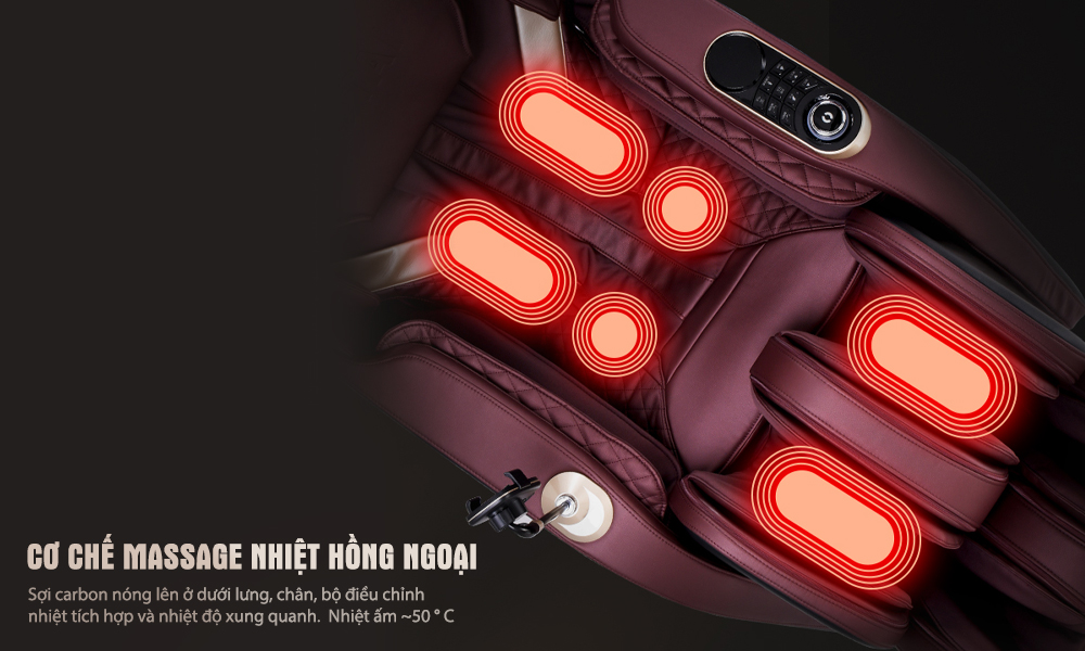 Chăm sóc cơ thể chuyên sâu với cơ chế massage nhiệt hồng ngoại